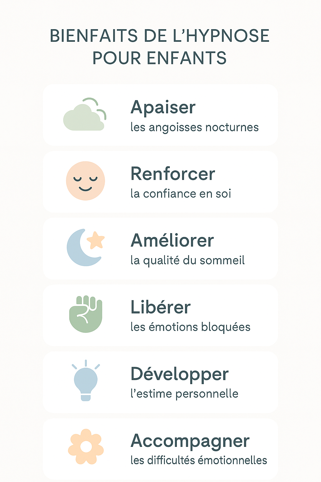 bienfaits principaux de l’hypnose pour enfants